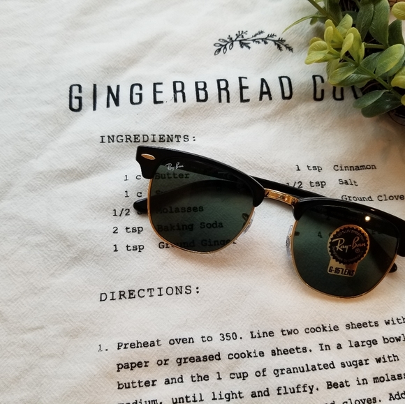 Black Ray Ban Clubmaster Sunglasses NWT Authentic - Picture 2 of 6